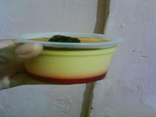 Flan de Baunilha com Ameixa