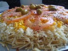 Pizza de batata palha