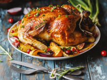 Frango de Natal com molho de laranja e vinho branco: garanto que ninguém vai lembrar que existe peru ou chester