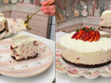 Torta quatro leites com morango: a sobremesa mais cremosa e irresistível que você vai provar