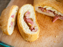 Pão de liquidificador recheado