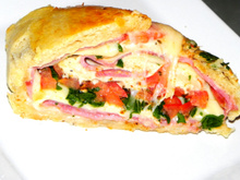 Enrolado de presunto e queijo