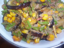 Salada de berinjela e atum