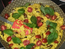 Risoto de linguiça calabresa