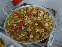Paella espanhola tradicional