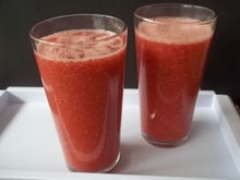 Suco de melancia e chia