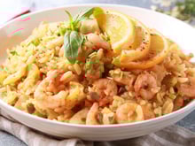 Risoto de camarão sem frescura