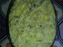 Bacalhau ao molho branco e palmito