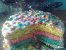 Bolo arco-íris (em camadas)