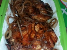 Bisteca frita saborosa