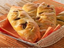 Pão de escarola e lingüiça