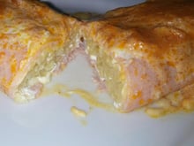 Enrolado de presunto e queijo