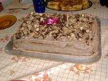 Torta de Sonho de Valsa com sorvete de chocolate