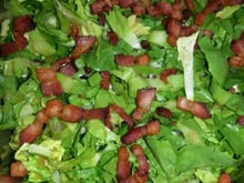 Salada de escarola com bacon