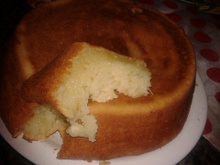 Bolo de aipim com coco