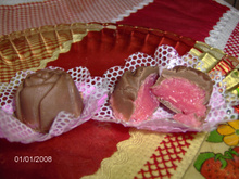 Bombom tentação de morango