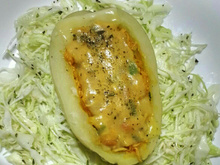 Batata recheada com frango