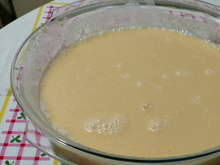 Gelatina cremosa de abacaxi