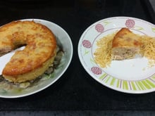 Bolo de arroz cozido