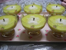 Curau com coco e caramelo