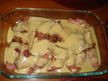 Contra filé ao molho de iogurte