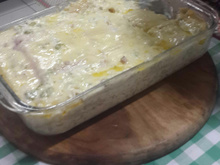 Lasanha de brócolis com molho branco