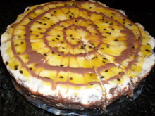 Torta de maracujá com chocolate