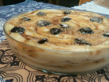 Pavê de coco e ameixa