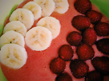 Pink smoothie bowl