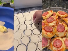Sempre faço essa minipizza fofinha para o lanche das crianças durante as férias e a família inteira ama!