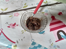 Gelato de capuccino com chocolate