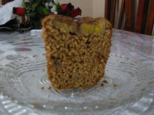 Bolo integral light de banana e maçã