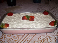 Pavê rápido de morango