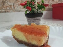 Cheesecake de morango de microondas