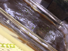 Mousse de limão com cobertura de chocolate