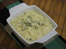 Risoto de pera e gorgonzola