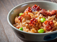 Risoto de polvo com arroz selvagem