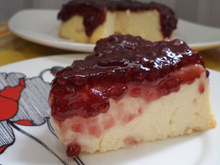 Cheesecake rápida de ricota com geléia