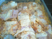 Lasanha de talharim ao molho rosê