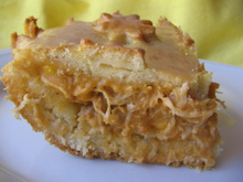 Torta com massa de requeijão