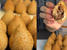 Eu quero ver você não cair de boca nessa coxinha de costela com cream cheese, é o céu na terra!