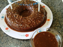 Cobertura de amendoim com chocolate para bolo