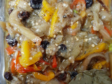 Berinjela em conserva para petisco