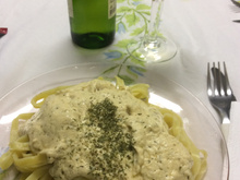 Paillard com fettuccine
