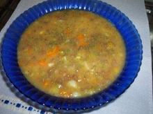 Caldo de peixe com legumes