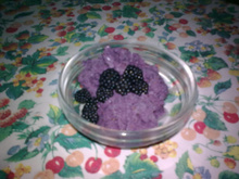 Gelado de amoras silvestres