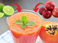Quais os benefícios do suco de mamão com maçã e limão?