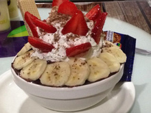 Chup-chup açaí com morango