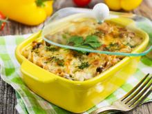 Filé de tilápia gratinado com batatas