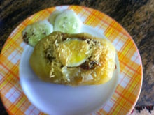 Batata recheada à minha moda